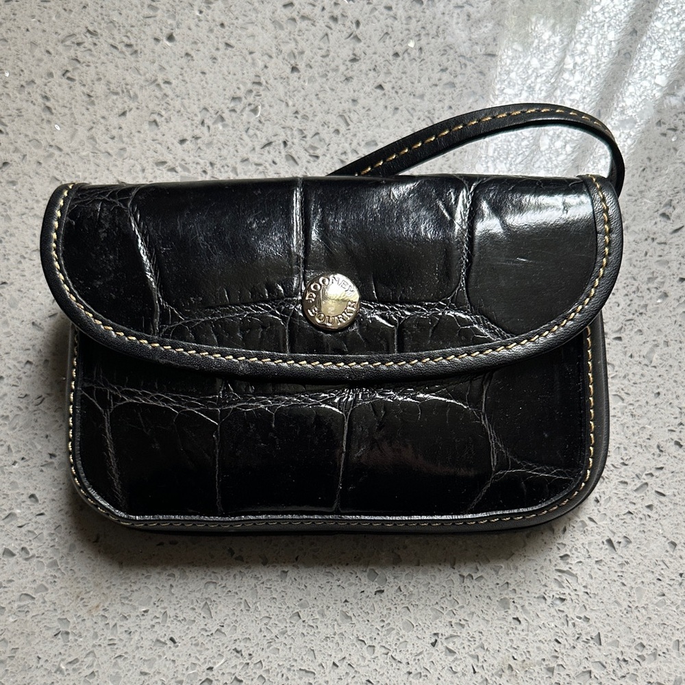 Dooney & Bourke Nile Collection Croc Embossed Leather Wristlet